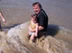 Ya its cold - Burleigh in July (55kb)